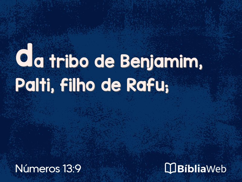 Números 13:9 em imagem para compartilhar