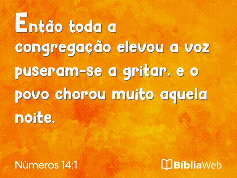 Números 14:1 em imagem para compartilhar