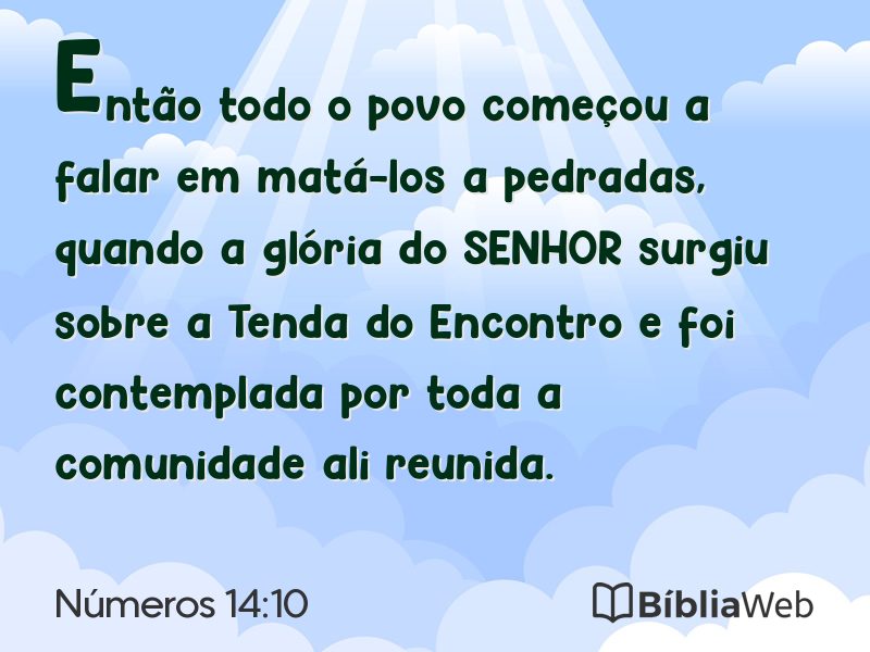 Números 14:10 em imagem para compartilhar
