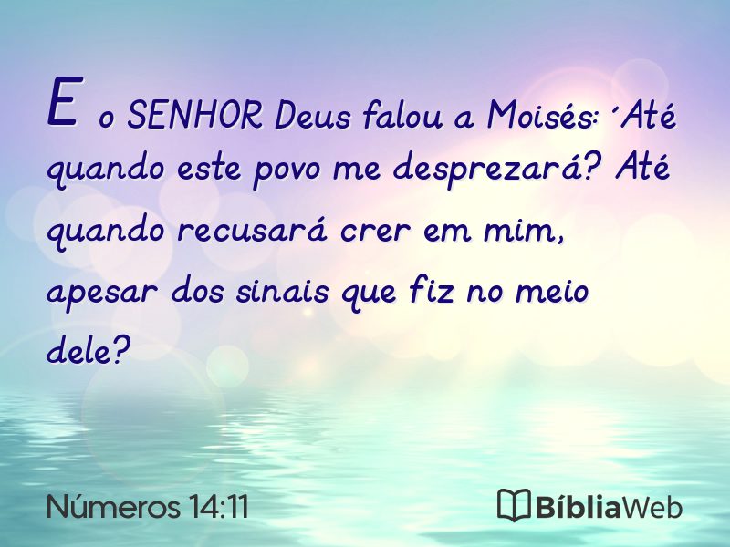 Números 14:11 em imagem para compartilhar