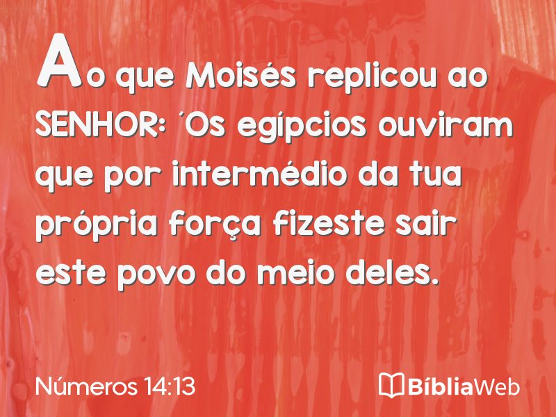 Números 14:13 em imagem para compartilhar