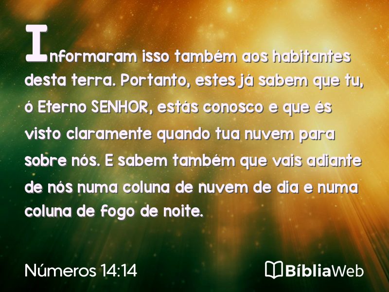 Números 14:14 em imagem para compartilhar