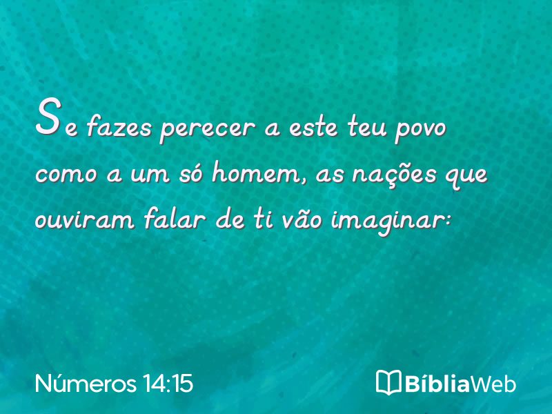 Números 14:15 em imagem para compartilhar
