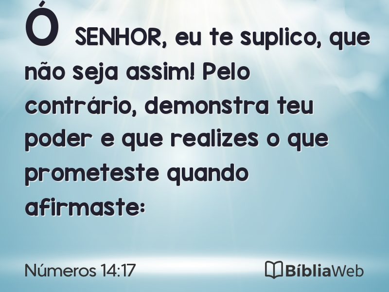 Números 14:17 em imagem para compartilhar