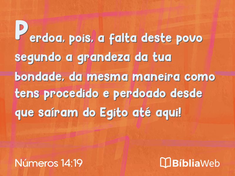 Números 14:19 em imagem para compartilhar