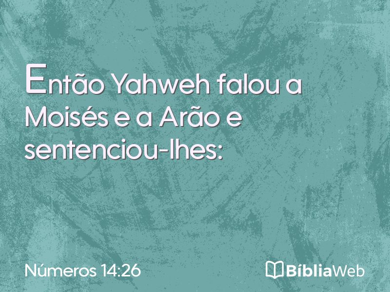 Números 14:26 em imagem para compartilhar
