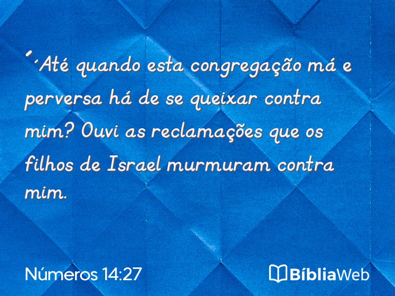 Números 14:27 em imagem para compartilhar