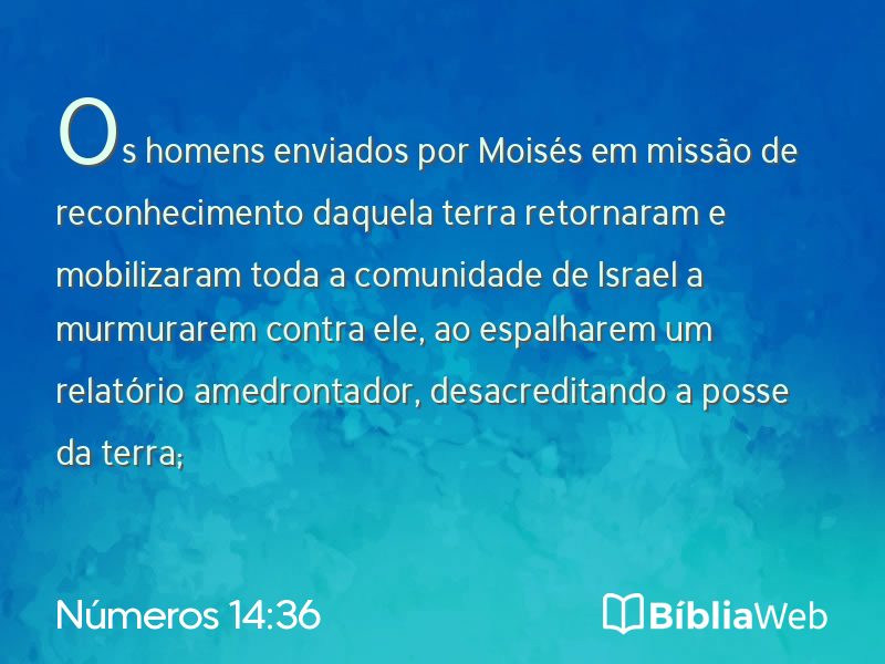Números 14:36 em imagem para compartilhar