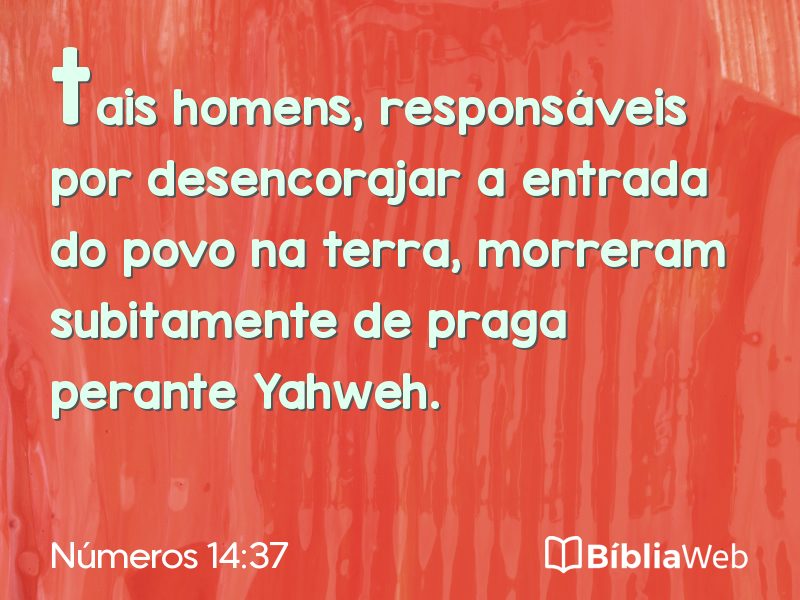 Números 14:37 em imagem para compartilhar