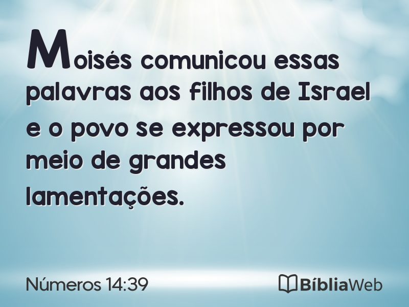 Números 14:39 em imagem para compartilhar
