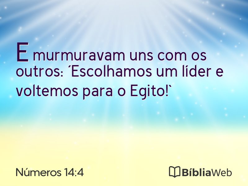 Números 14:4 em imagem para compartilhar