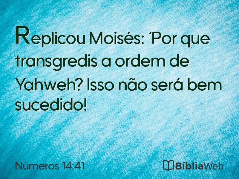 Números 14:41 em imagem para compartilhar