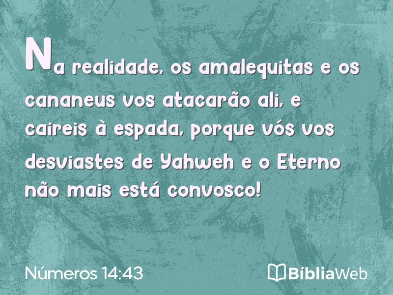 Números 14:43 em imagem para compartilhar