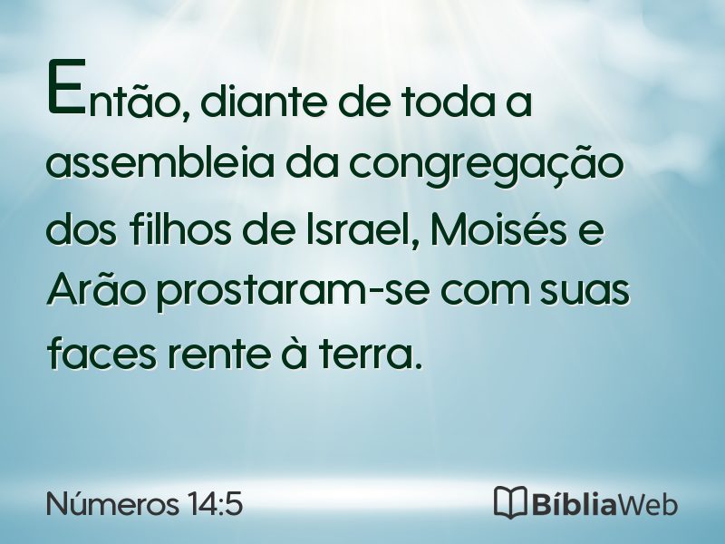 Números 14:5 em imagem para compartilhar