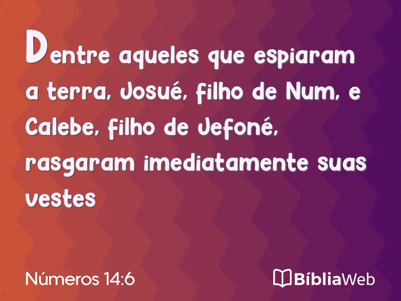 Números 14:6 em imagem para compartilhar
