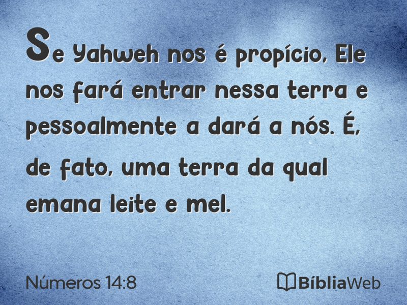 Números 14:8 em imagem para compartilhar