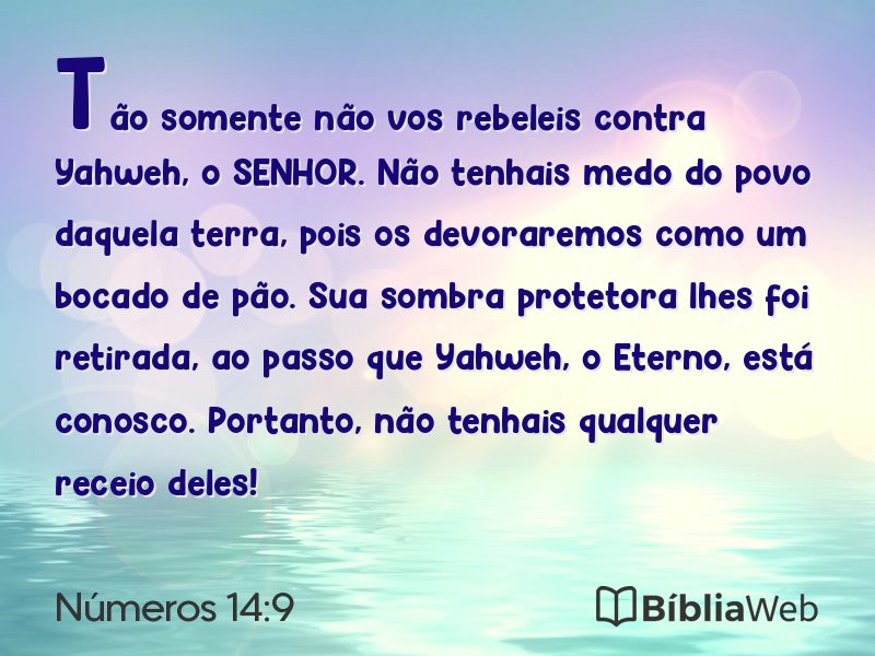 Números 14:9 em imagem para compartilhar