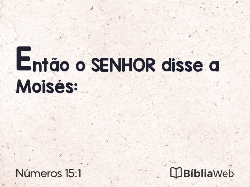 Números 15:1 em imagem para compartilhar
