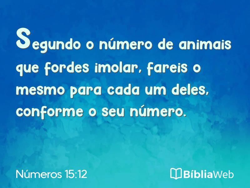Números 15:12 em imagem para compartilhar