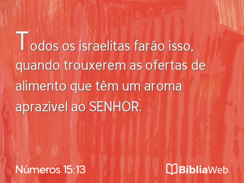 Números 15:13 em imagem para compartilhar