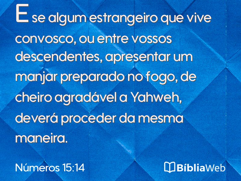 Números 15:14 em imagem para compartilhar