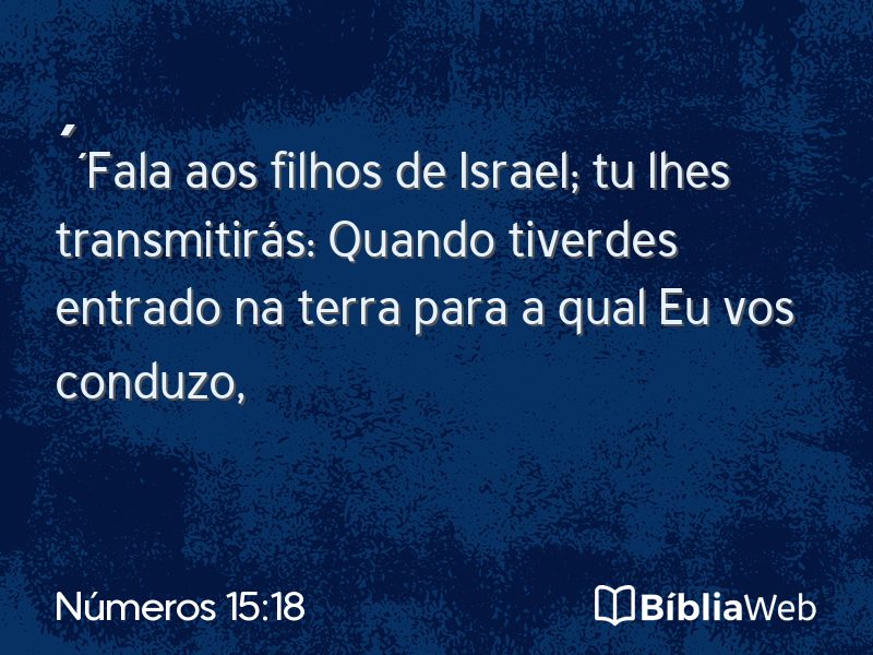 Números 15:18 em imagem para compartilhar