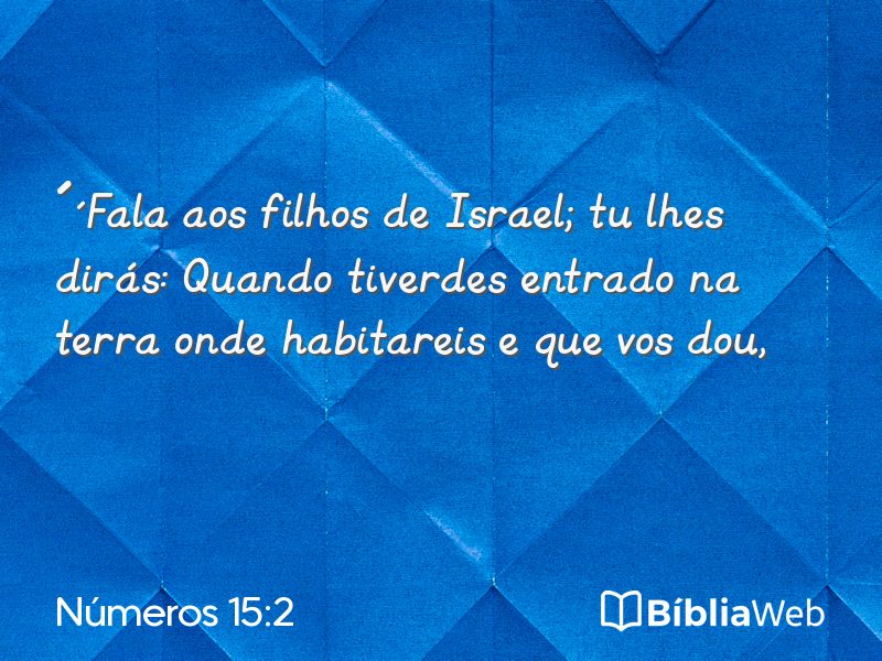 Números 15:2 em imagem para compartilhar