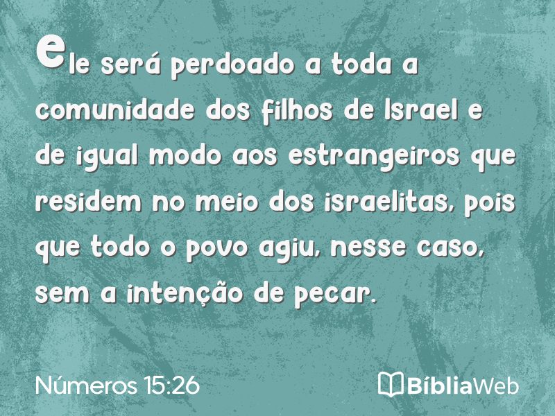 Números 15:26 em imagem para compartilhar