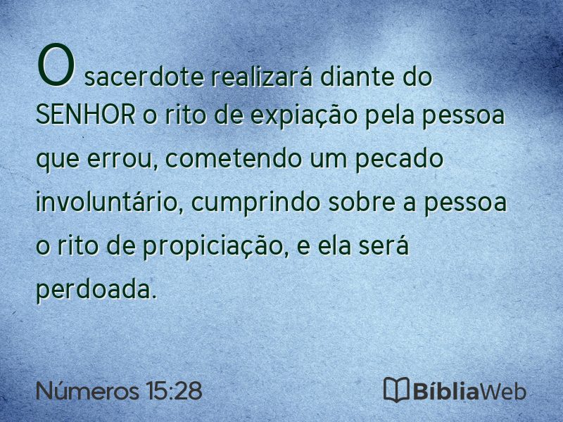 Números 15:28 em imagem para compartilhar