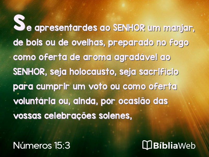 Números 15:3 em imagem para compartilhar