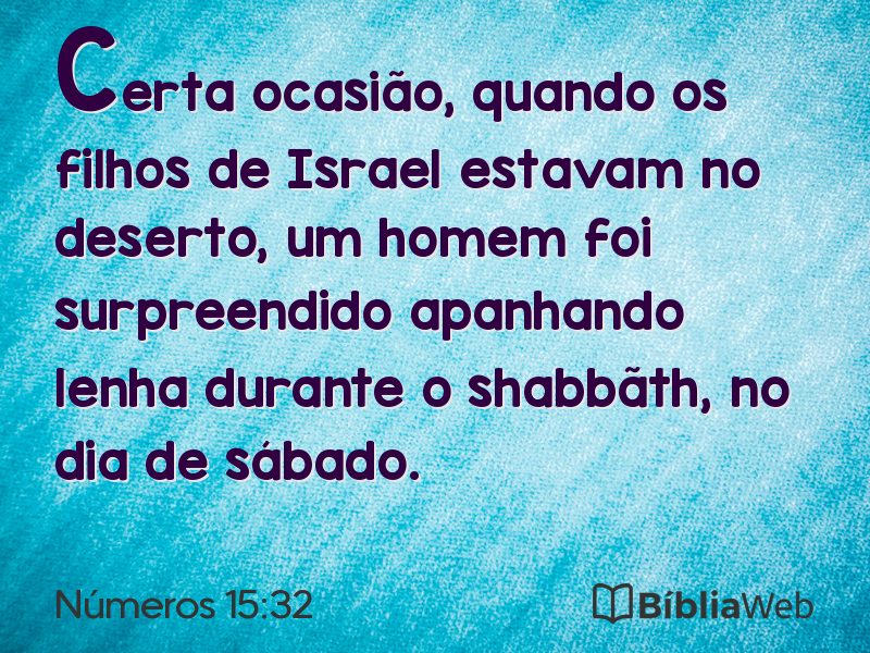Números 15:32 em imagem para compartilhar