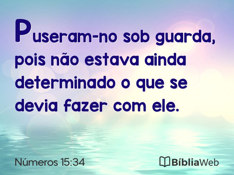 Números 15:34 em imagem para compartilhar