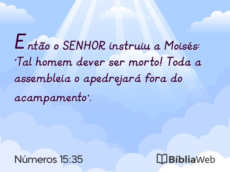 Números 15:35 em imagem para compartilhar