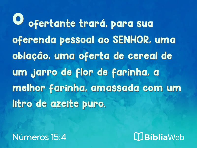 Números 15:4 em imagem para compartilhar