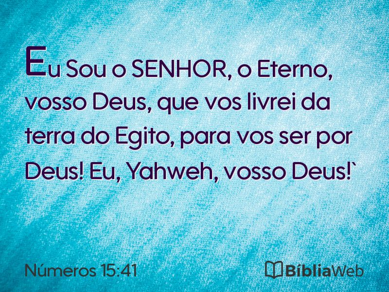 Números 15:41 em imagem para compartilhar