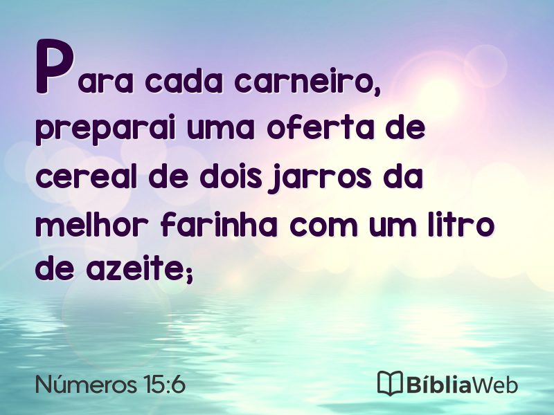 Números 15:6 em imagem para compartilhar
