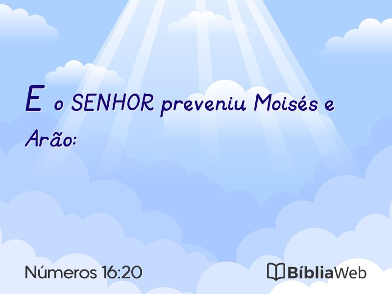 Números 16:20 em imagem para compartilhar
