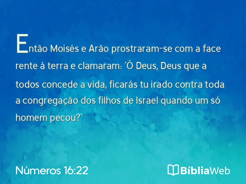 Números 16:22 em imagem para compartilhar
