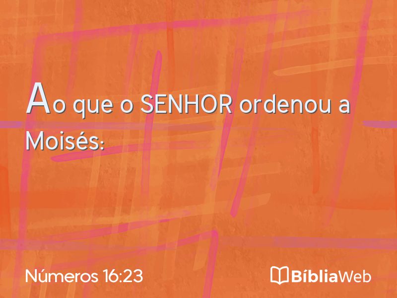 Números 16:23 em imagem para compartilhar