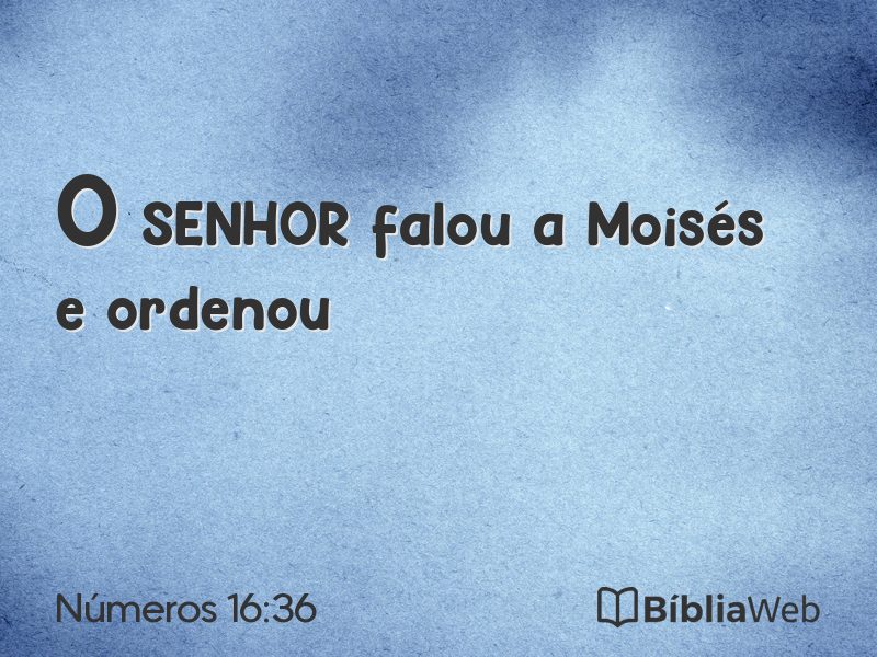 Números 16:36 em imagem para compartilhar