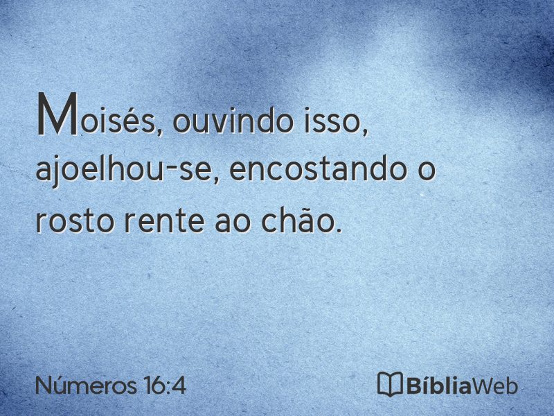 Números 16:4 em imagem para compartilhar