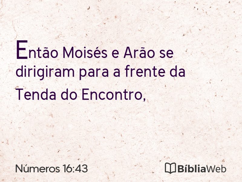 Números 16:43 em imagem para compartilhar