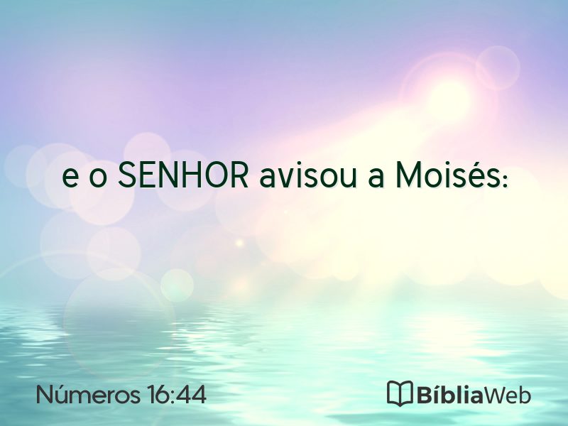 Números 16:44 em imagem para compartilhar