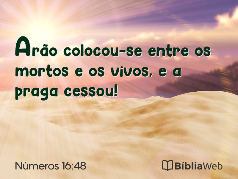 Números 16:48 em imagem para compartilhar