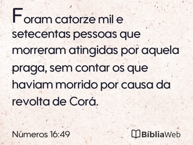 Números 16:49 em imagem para compartilhar