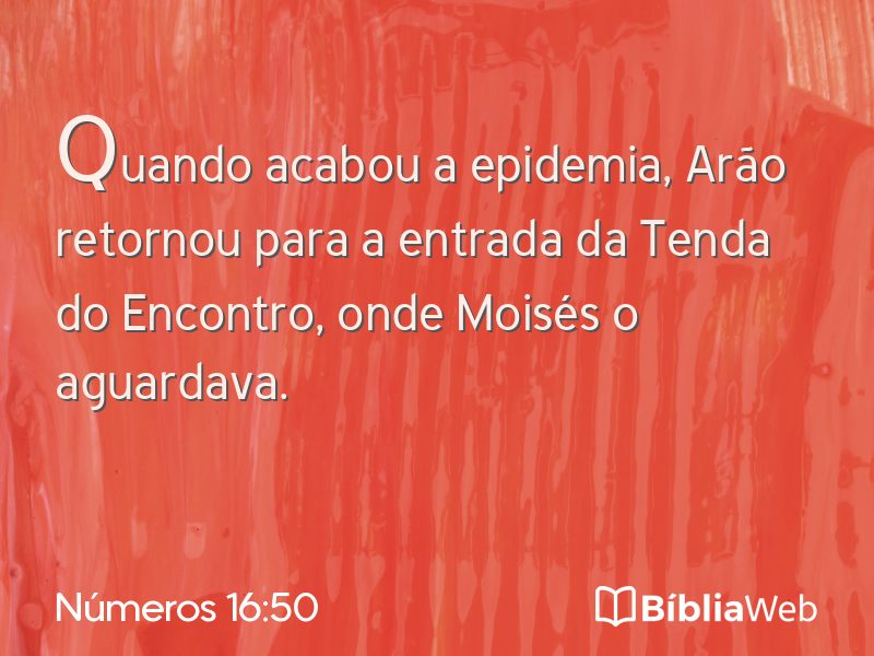 Números 16:50 em imagem para compartilhar