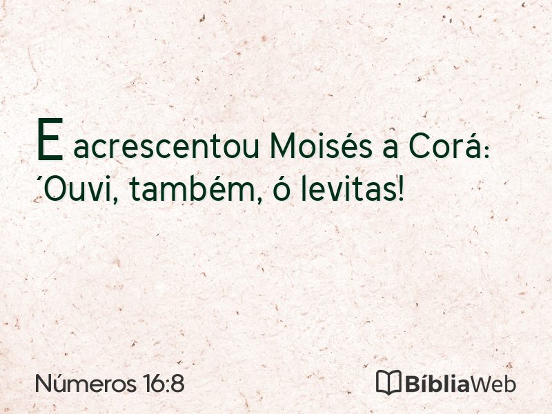 Números 16:8 em imagem para compartilhar