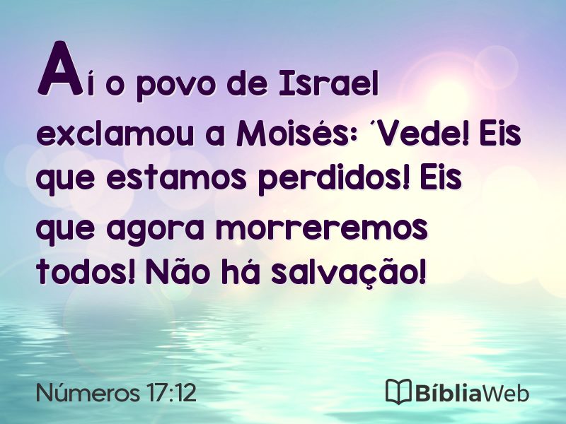 Números 17:12 em imagem para compartilhar