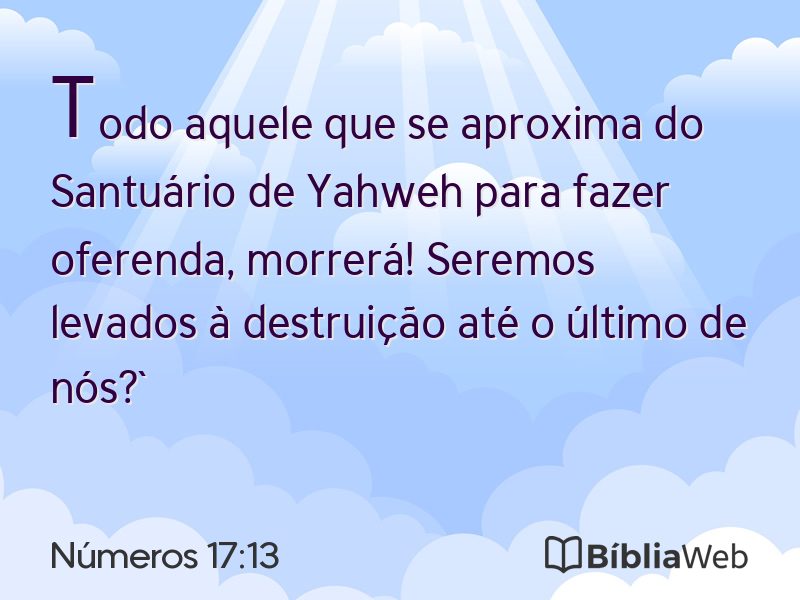 Números 17:13 em imagem para compartilhar
