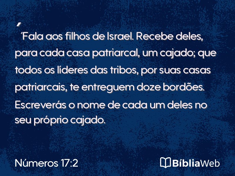 Números 17:2 em imagem para compartilhar